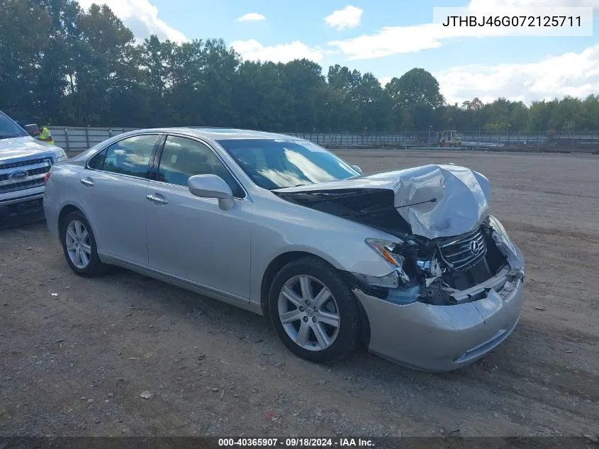 2007 Lexus Es 350 VIN: JTHBJ46G072125711 Lot: 40365907