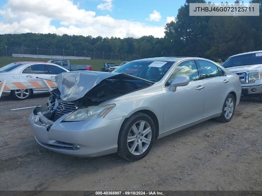 2007 Lexus Es 350 VIN: JTHBJ46G072125711 Lot: 40365907