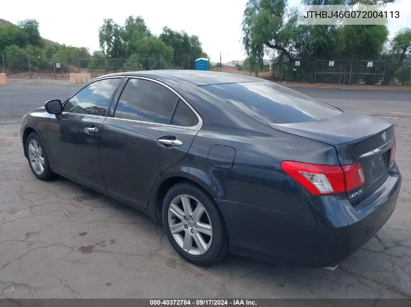 2007 Lexus Es 350 VIN: JTHBJ46G072004113 Lot: 40372784