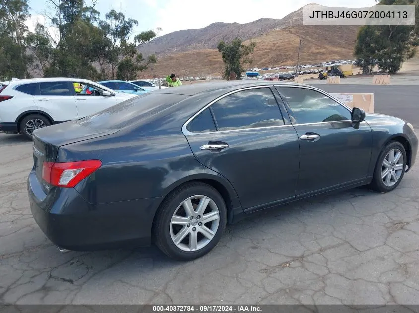 2007 Lexus Es 350 VIN: JTHBJ46G072004113 Lot: 40372784