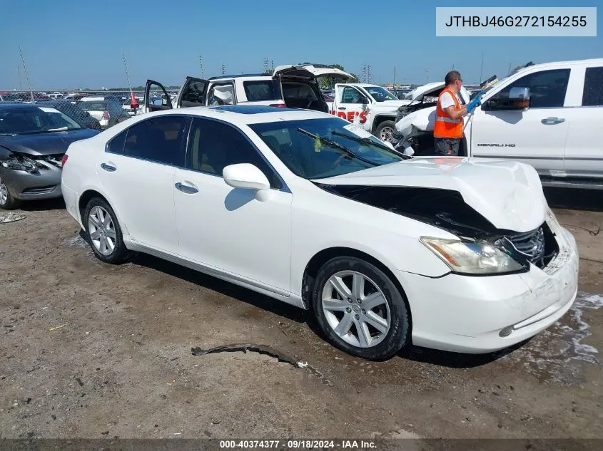 2007 Lexus Es 350 VIN: JTHBJ46G272154255 Lot: 40374377