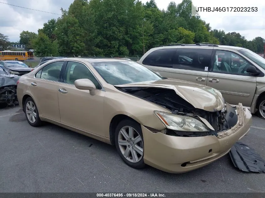 2007 Lexus Es 350 VIN: JTHBJ46G172023253 Lot: 40376495