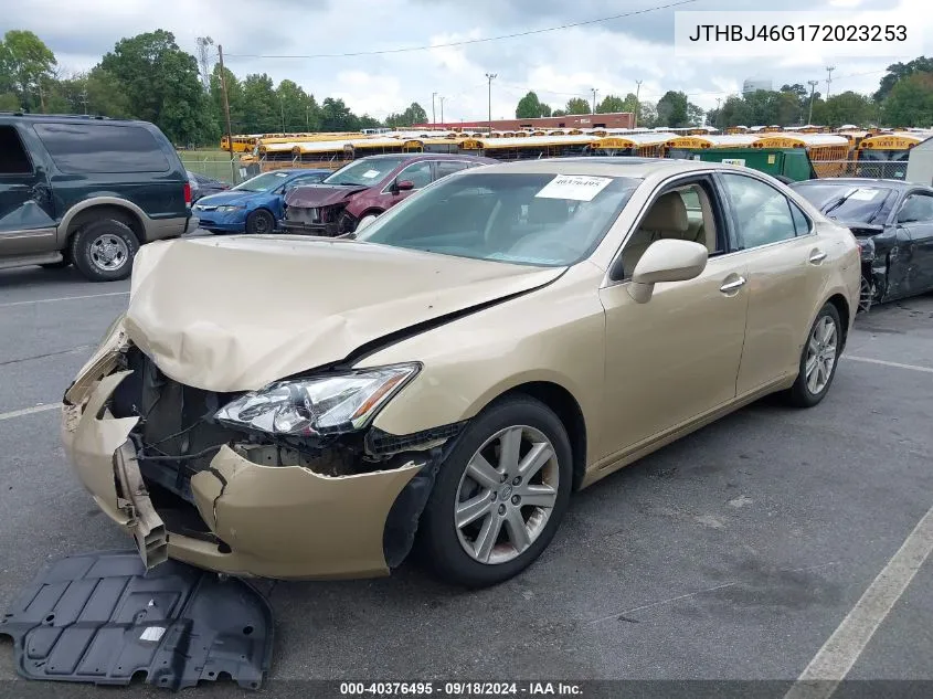 2007 Lexus Es 350 VIN: JTHBJ46G172023253 Lot: 40376495