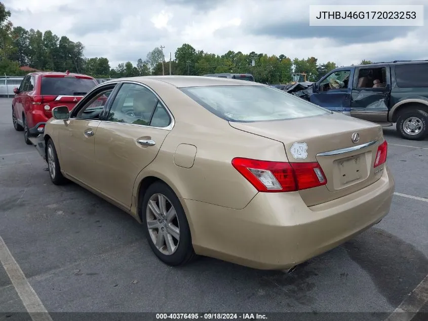 2007 Lexus Es 350 VIN: JTHBJ46G172023253 Lot: 40376495