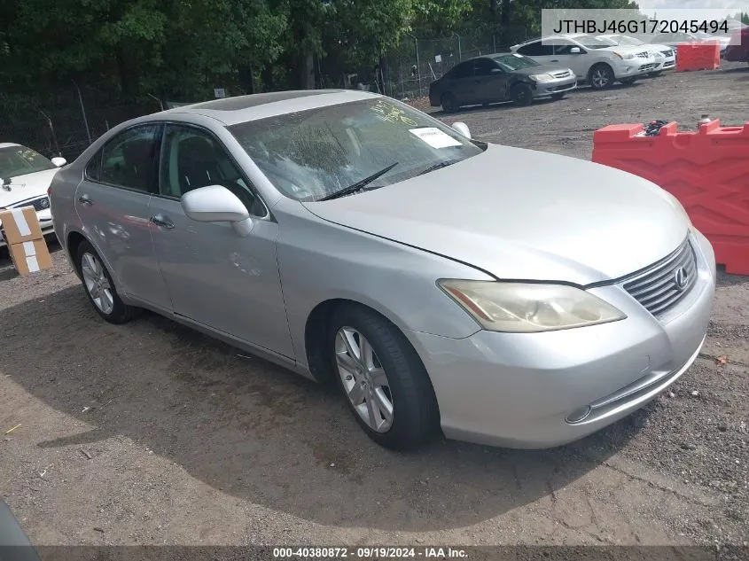 2007 Lexus Es 350 VIN: JTHBJ46G172045494 Lot: 40380872