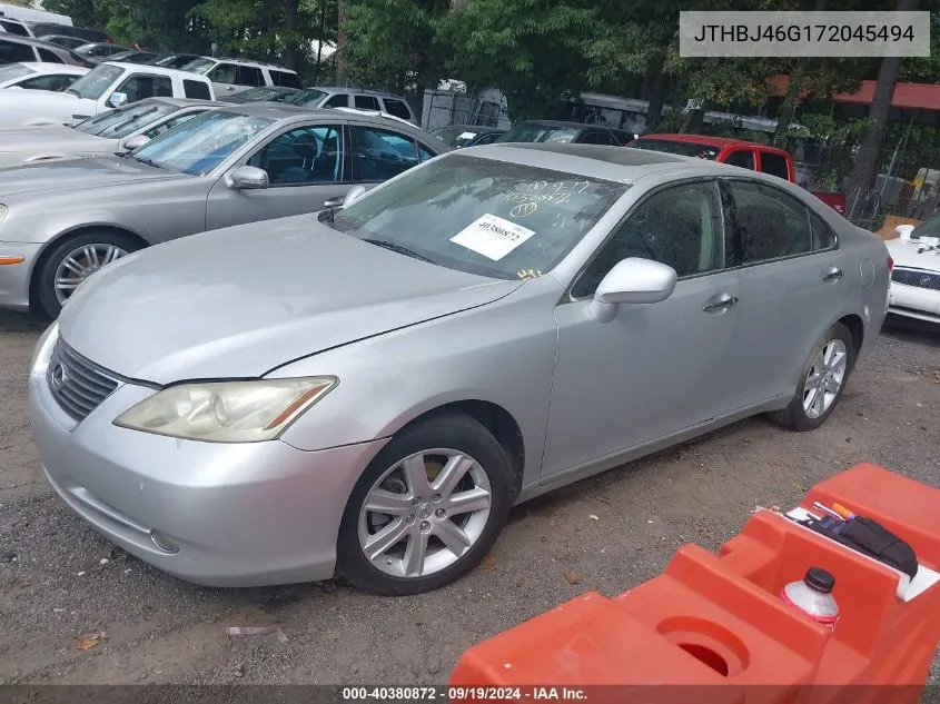 2007 Lexus Es 350 VIN: JTHBJ46G172045494 Lot: 40380872