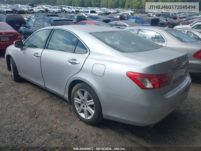 2007 Lexus Es 350 VIN: JTHBJ46G172045494 Lot: 40380872