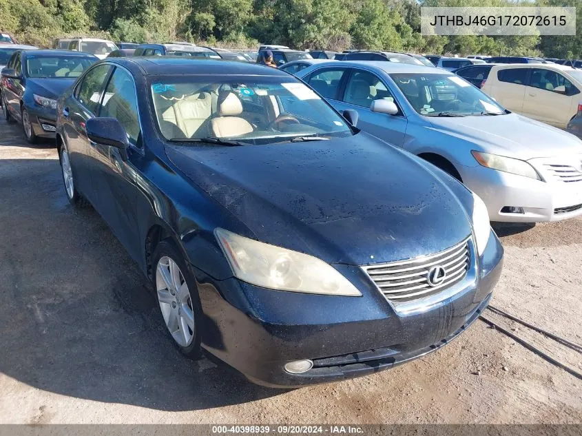 2007 Lexus Es 350 VIN: JTHBJ46G172072615 Lot: 40398939