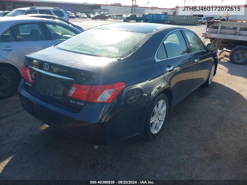 2007 Lexus Es 350 VIN: JTHBJ46G172072615 Lot: 40398939