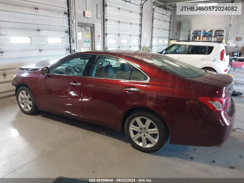 2007 Lexus Es 350 VIN: JTHBJ46G572024082 Lot: 40399640