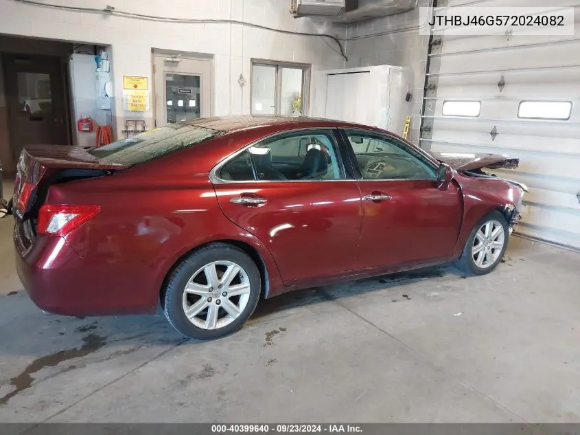 2007 Lexus Es 350 VIN: JTHBJ46G572024082 Lot: 40399640