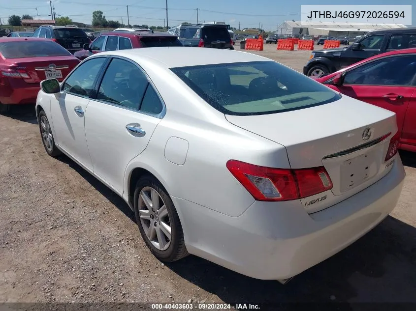 2007 Lexus Es 350 VIN: JTHBJ46G972026594 Lot: 40403603