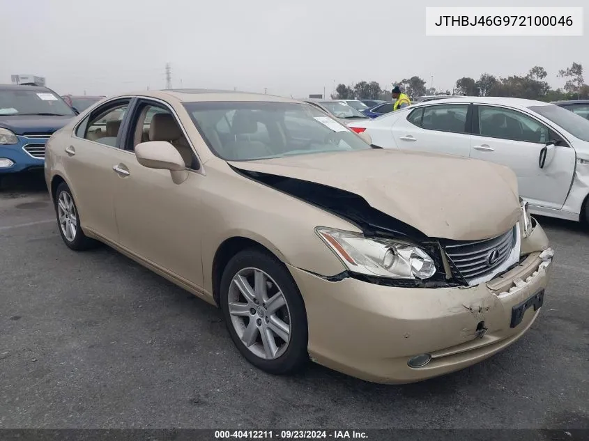 2007 Lexus Es 350 VIN: JTHBJ46G972100046 Lot: 40412211