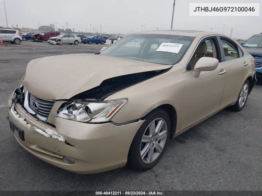 2007 Lexus Es 350 VIN: JTHBJ46G972100046 Lot: 40412211