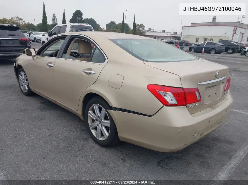 2007 Lexus Es 350 VIN: JTHBJ46G972100046 Lot: 40412211