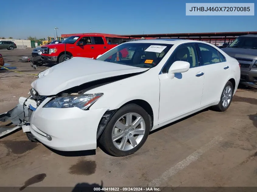 2007 Lexus Es 350 VIN: JTHBJ46GX72070085 Lot: 40418622