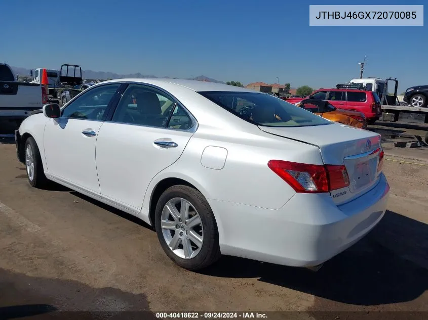 2007 Lexus Es 350 VIN: JTHBJ46GX72070085 Lot: 40418622