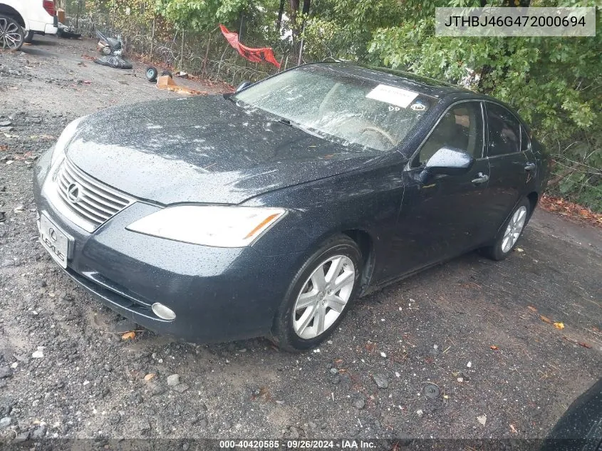 2007 Lexus Es 350 VIN: JTHBJ46G472000694 Lot: 40420585