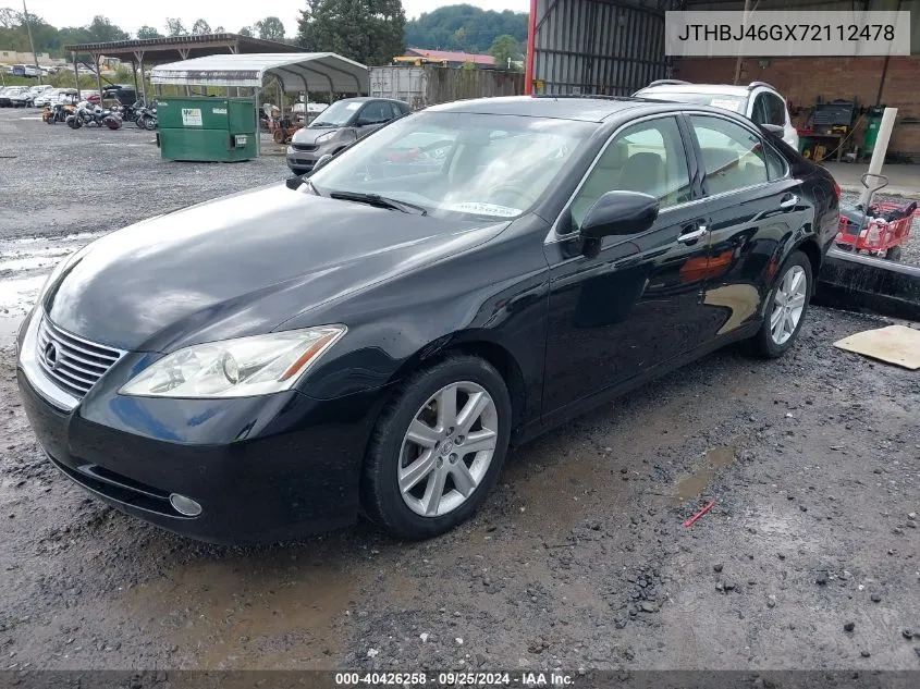 2007 Lexus Es 350 VIN: JTHBJ46GX72112478 Lot: 40426258