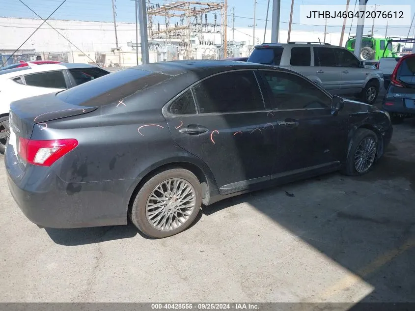 2007 Lexus Es 350 VIN: JTHBJ46G472076612 Lot: 40428555