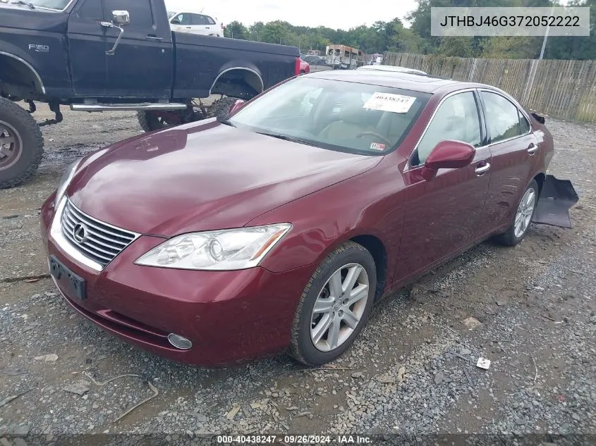 2007 Lexus Es 350 VIN: JTHBJ46G372052222 Lot: 40438247