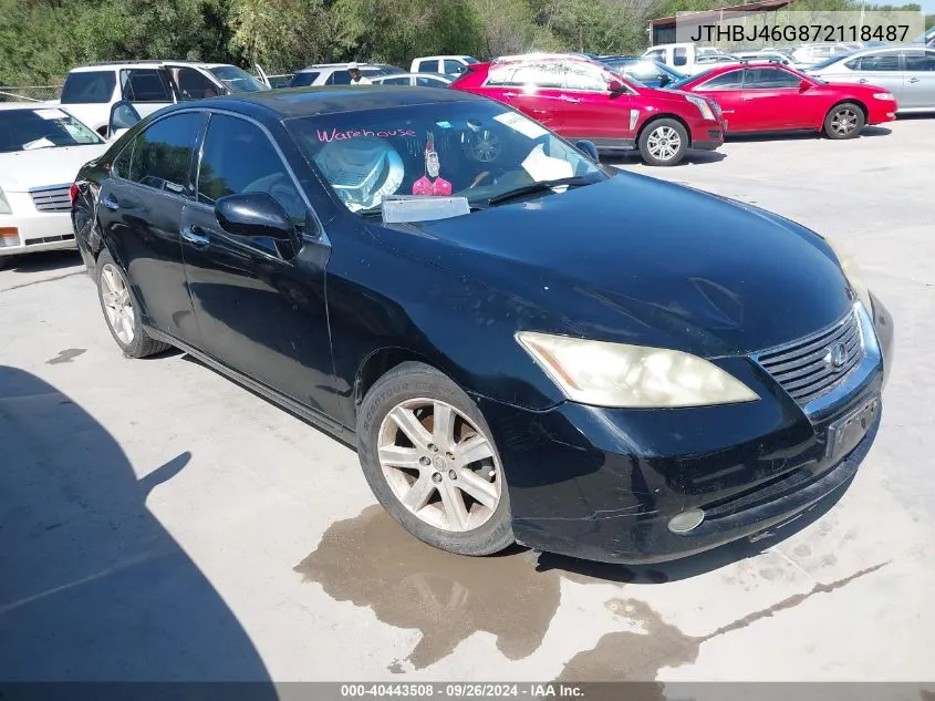 2007 Lexus Es 350 VIN: JTHBJ46G872118487 Lot: 40443508