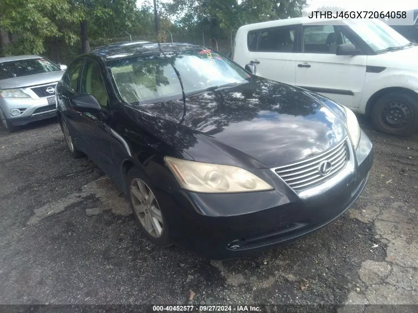 2007 Lexus Es 350 VIN: JTHBJ46GX72064058 Lot: 40452577