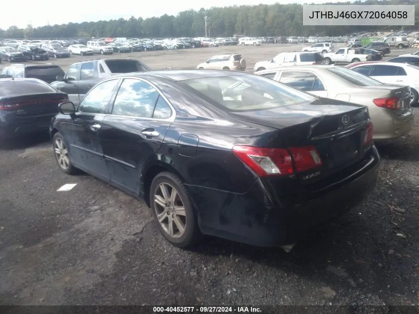 2007 Lexus Es 350 VIN: JTHBJ46GX72064058 Lot: 40452577