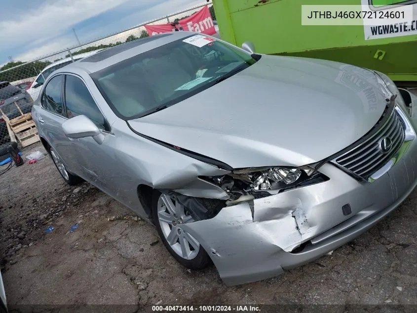 2007 Lexus Es 350 VIN: JTHBJ46GX72124601 Lot: 40473414