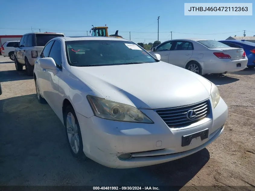 2007 Lexus Es 350 VIN: JTHBJ46G472112363 Lot: 40481992