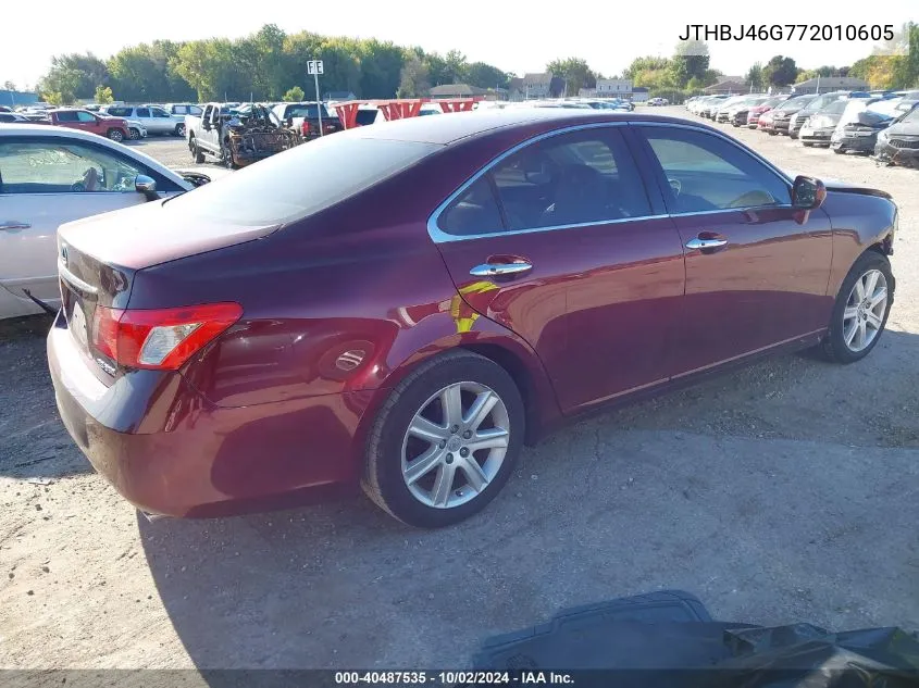 JTHBJ46G772010605 2007 Lexus Es 350