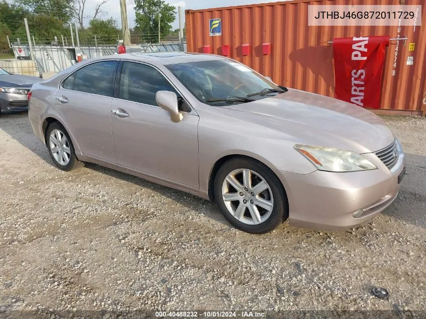 2007 Lexus Es 350 VIN: JTHBJ46G872011729 Lot: 40488232