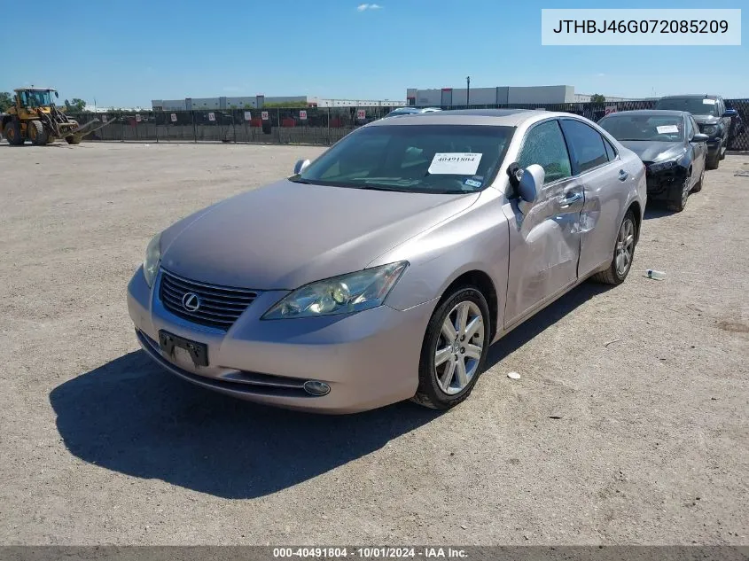 2007 Lexus Es 350 VIN: JTHBJ46G072085209 Lot: 40491804