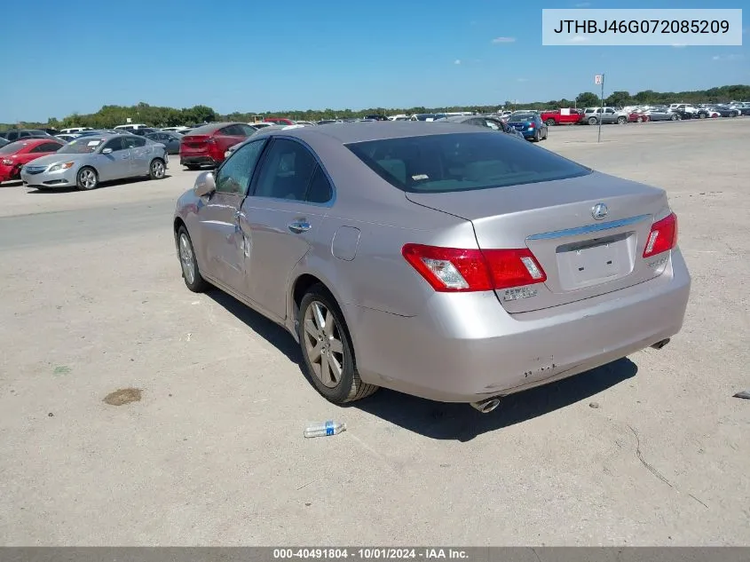 2007 Lexus Es 350 VIN: JTHBJ46G072085209 Lot: 40491804