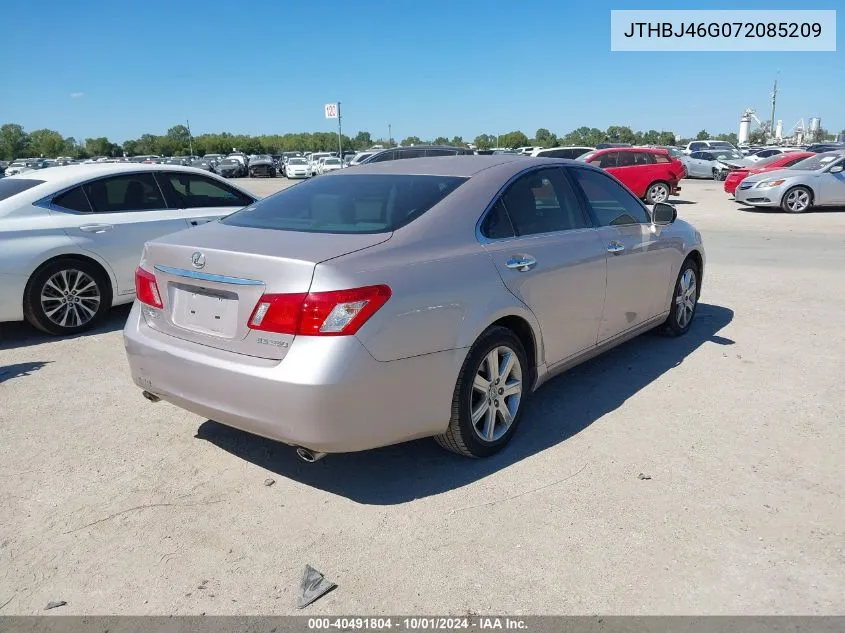 2007 Lexus Es 350 VIN: JTHBJ46G072085209 Lot: 40491804