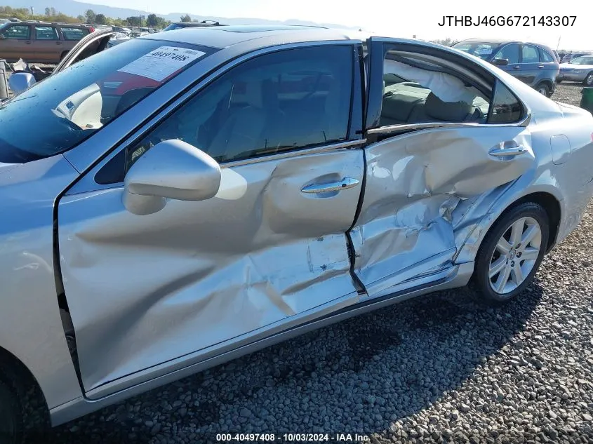 2007 Lexus Es 350 VIN: JTHBJ46G672143307 Lot: 40497408