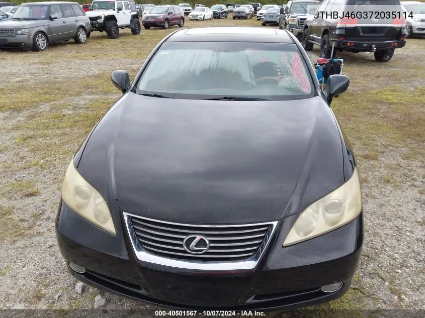 2007 Lexus Es 350 VIN: JTHBJ46G372035114 Lot: 40501567