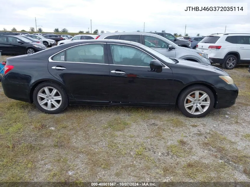 2007 Lexus Es 350 VIN: JTHBJ46G372035114 Lot: 40501567