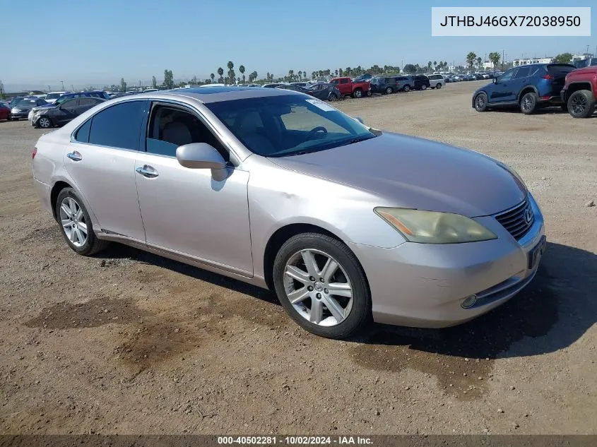 2007 Lexus Es 350 VIN: JTHBJ46GX72038950 Lot: 40502281