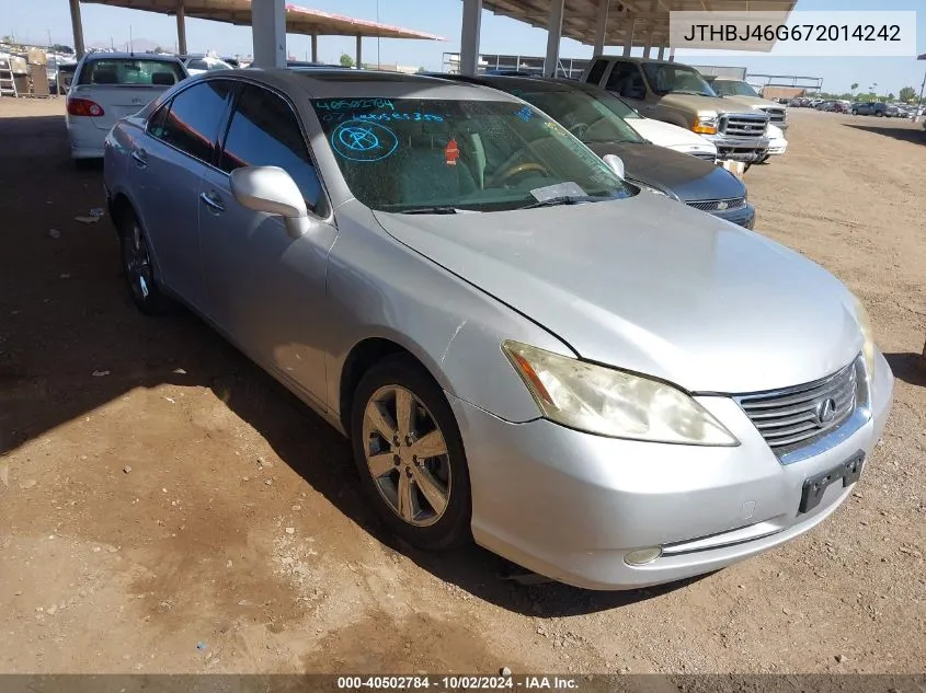 2007 Lexus Es 350 VIN: JTHBJ46G672014242 Lot: 40502784