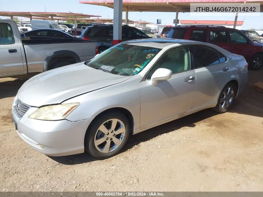 JTHBJ46G672014242 2007 Lexus Es 350