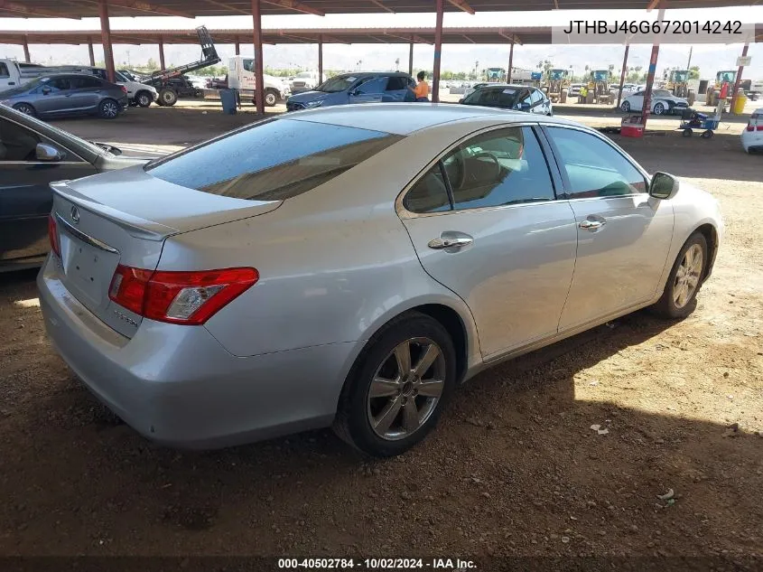 2007 Lexus Es 350 VIN: JTHBJ46G672014242 Lot: 40502784