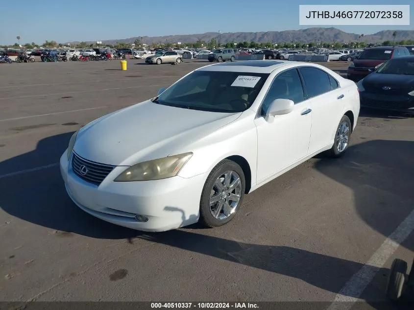 2007 Lexus Es 350 VIN: JTHBJ46G772072358 Lot: 40510337