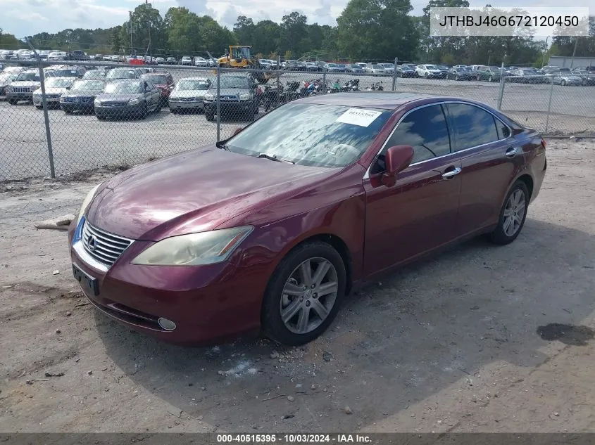 2007 Lexus Es 350 VIN: JTHBJ46G672120450 Lot: 40515395