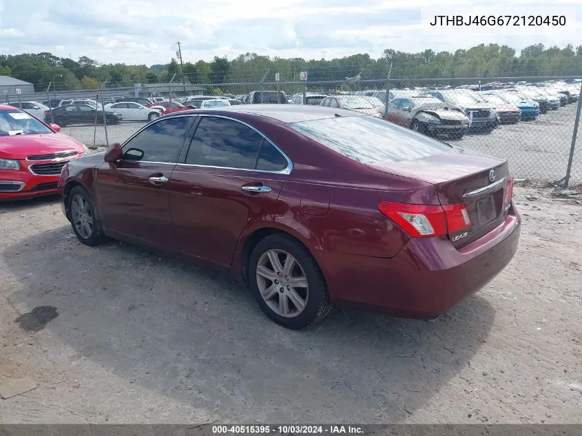 2007 Lexus Es 350 VIN: JTHBJ46G672120450 Lot: 40515395