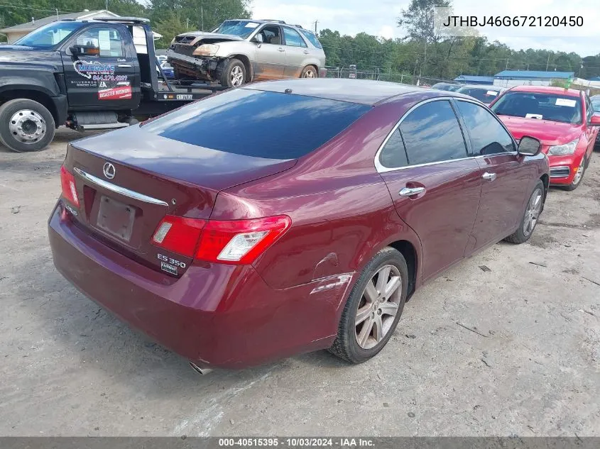 2007 Lexus Es 350 VIN: JTHBJ46G672120450 Lot: 40515395