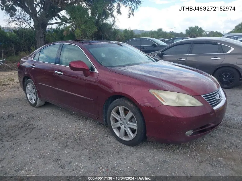 2007 Lexus Es 350 VIN: JTHBJ46G272152974 Lot: 40517138