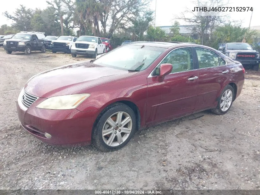 2007 Lexus Es 350 VIN: JTHBJ46G272152974 Lot: 40517138