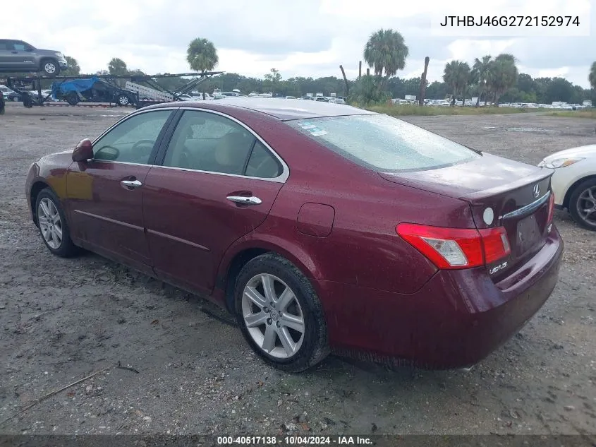 2007 Lexus Es 350 VIN: JTHBJ46G272152974 Lot: 40517138