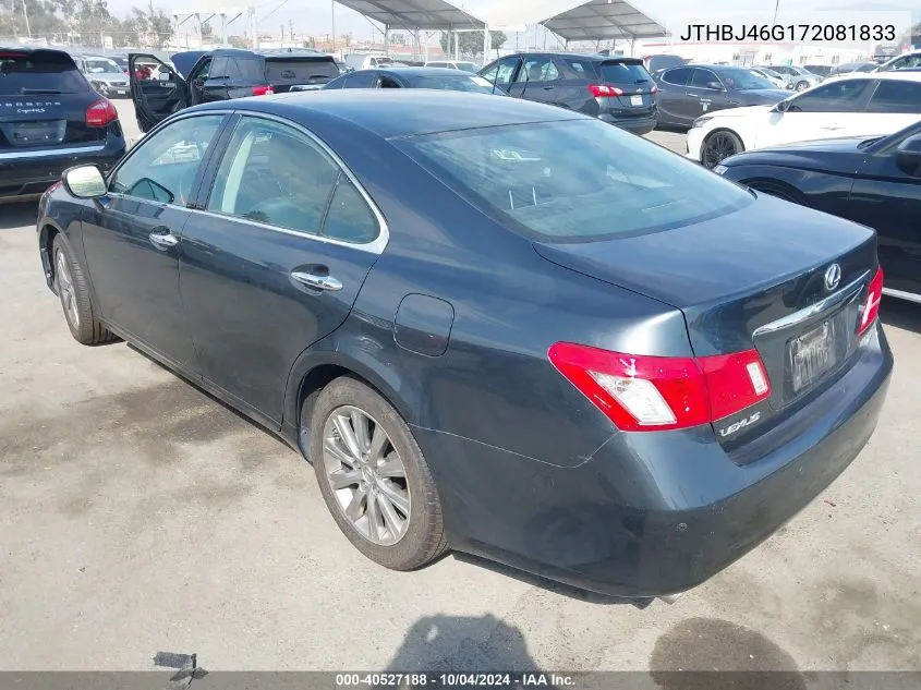 2007 Lexus Es 350 VIN: JTHBJ46G172081833 Lot: 40527188